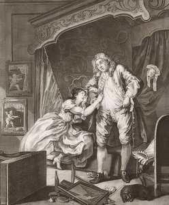 Zweiteilige Folge: Vorher und Nachher. Blatt 2: Nachher von William Hogarth