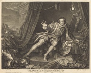 Garrick in der Rolle des Richard III