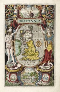 Frontispiz aus Britannia, von William Camden, veröffentlicht 1607