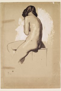 Weiblicher Akt - Studie von hinten von William Holman Hunt
