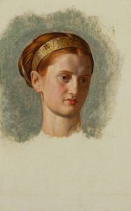 Porträt von Miss Isabella Waugh, Studie von William Holman Hunt