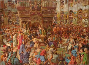 Das Wunder des heiligen Feuers, Kirche des Heiligen Grabes von William Holman Hunt