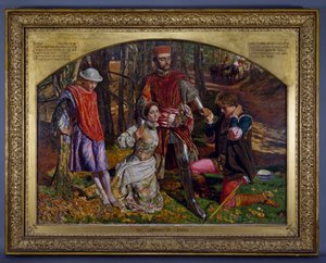 Valentine rettet Sylvia vor Proteus, 1851 von William Holman Hunt