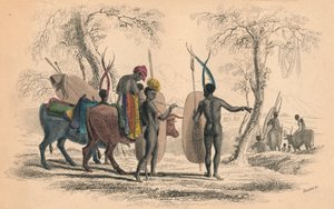 Kaffrarische Familie auf Reisen, um 1830er Jahre von William Home Lizars