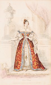 Eine Dame im Hofkleid mittelalterlicher Inspiration