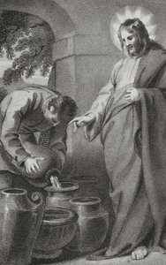 Christus verwandelt Wasser in Wein, aus 