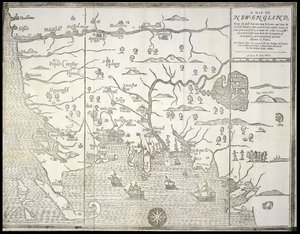 Eine Karte von Neu-England, aus 