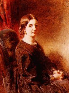 Porträt einer sitzenden Frau, angeblich Mrs. Huggins von William Huggins