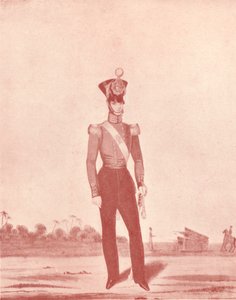 Offiziere der Madras-Armee-Infanterie in der Linie, ca. 1837-1843, 1909 von William Hunsley