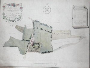 Plan eines Anwesens in der Grove Street in der Pfarrei Hackney von William Hurst Ashpitel