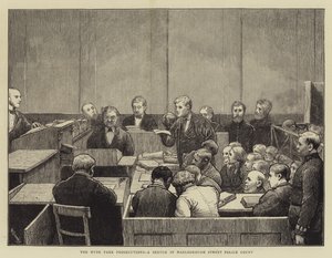 Die Hyde Park Verfolgungen, eine Skizze im Marlborough Street Police Court