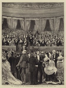Der Empfang bei der Internationalen Ausstellung, Szene in der Albert Hall