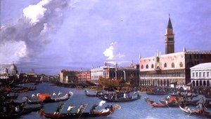 Der Bucintoro kehrt am Himmelfahrtstag zum Molo zurück, Venedig von William James