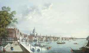 Die Themse vom Somerset House, Blick flussabwärts