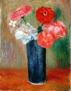 Blumen in einer blauen Vase von William James Glackens