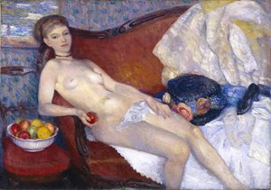 Mädchen mit Apfel