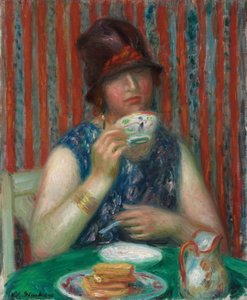 Mädchen mit Teetasse, ca. 1920 von William James Glackens
