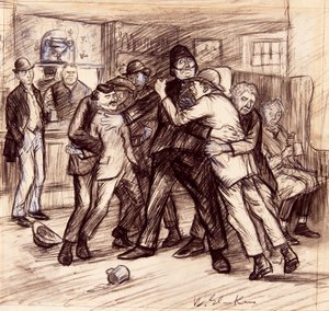 Es brauchte vier von uns, um sie auseinander zu halten von William James Glackens