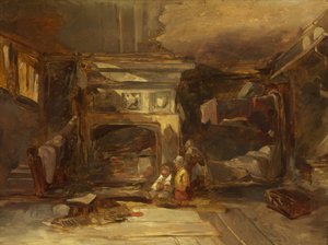 Ein walisisches Interieur, um 1844