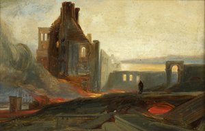 Bristol-Unruhen: Ruinen von Lagerhäusern in der Prince Street, ca. 1831 von William James Muller