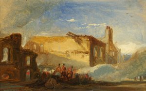 Bristol-Unruhen: Ruinen von Lagerhäusern in der Prince Street mit berittenen Truppen, um 1831 von William James Muller
