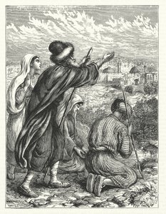 Jüdische Pilger in Sichtweite von Jerusalem (Gravur) von William James Webbe