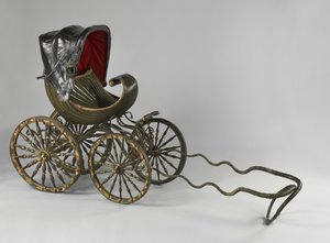 Bemalter und vergoldeter Kinderwagen von William Kent