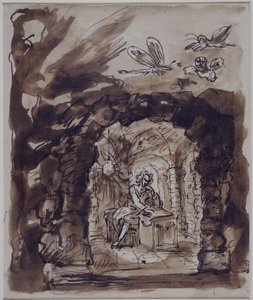 Alexander Pope in seiner Grotte