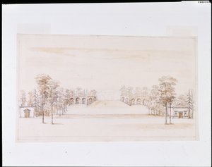 Perspektivischer Entwurf für eine neue Orangerie von William Kent