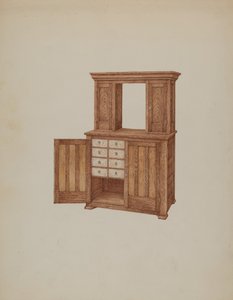Schrank mit Elfenbeinschlüssellöchern, um 1937 von William Kieckhofel