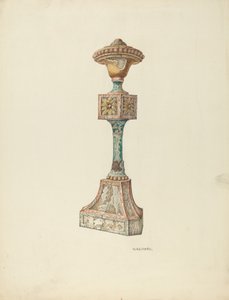 Zeremonieller Kerzenhalter Kirchliche Möbel, ca. 1941 von William Kieckhofel