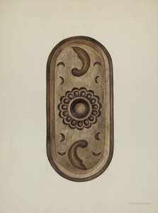Detail, Seite des Beichtstuhls, 1937 von William Kieckhofel