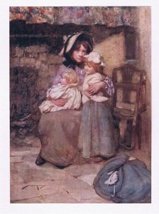 Und küsste ihre gedankenlosen Kinder mit vielen Tränen und umarmte sie fest, in doppelter Trauer von William Lee Hankey