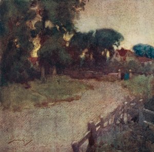 Illustration für The Deserted Village von Oliver Goldsmith (Farblithografie) von William Lee Hankey