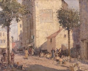 Keramik und Blumen, Dieppe von William Lee Hankey