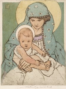 Jungfrau Maria mit dem Jesuskind von William Lee Hankey