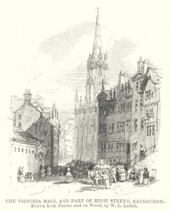 Die Victoria Hall und ein Teil der High Street, Edinburgh von William Leighton (after) Leitch