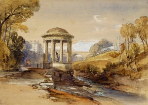St. Bernards Brunnen, Water of Leith, bei Edinburgh, Schottland
