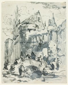 Stadtbrücke und Portal von William Leighton Leitch