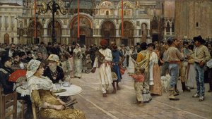 Die Piazza di San Marco, Venedig, 1883 von William Logsdail