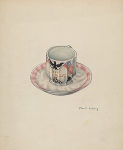 Tasse und Untertasse, ca. 1940