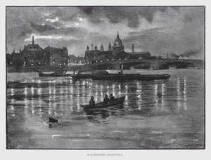 Blackfriars, Einbruch der Nacht von William Luker
