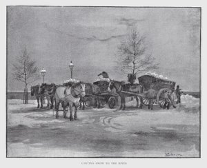 Schnee zum Fluss karren von William Luker