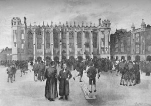 Christs Hospital, Newgate Street - Jungen auf dem Spielplatz, 1891 von William Luker