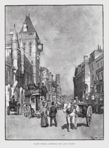 Fleet Street, zeigt die Gerichte von William Luker