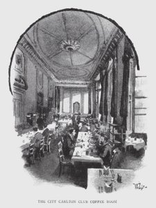 Der City Carlton Club Coffee Room von William Luker