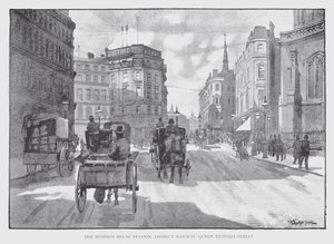 Die Mansion House Station, District Railway, Queen Victoria Street von William Luker