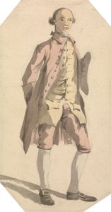 Ganzkörperporträt eines Mannes mit Dreispitz unter dem linken Arm von William Marlow
