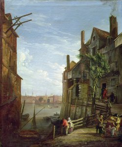 Ansicht der Themse bei Southwark in Richtung Stadt von William Marlow