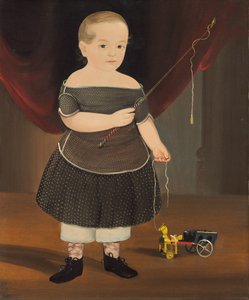 Junge mit Spielzeugpferd und Wagen, um 1845 von William Matthew Prior